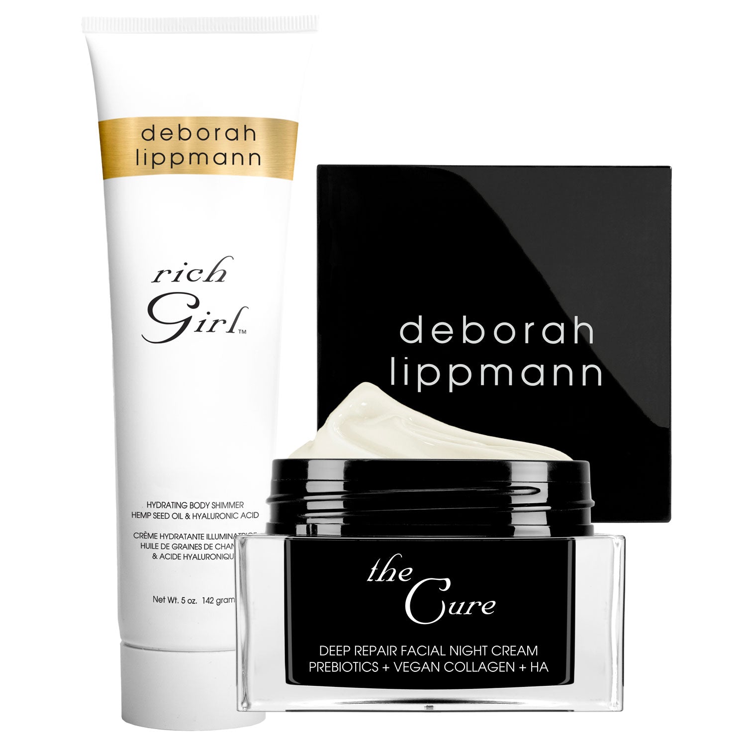 Rich Girl Body Shimmer and The Cure Facial Night Cream