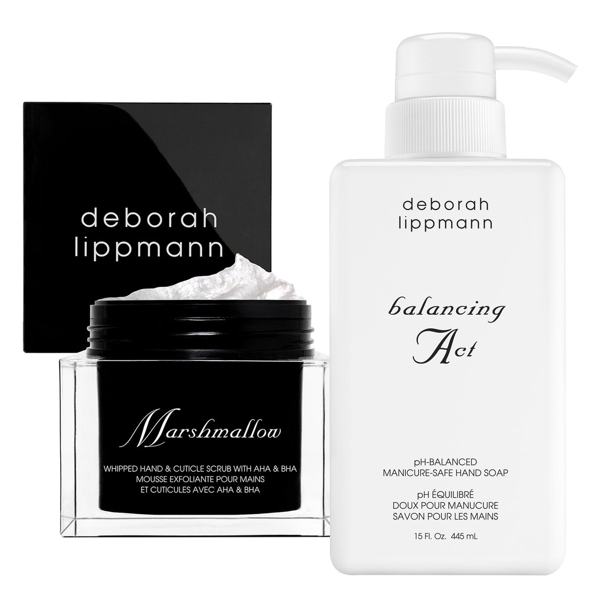 Marshmallow Hand Scrub and Balancing Act Soap Bundle - Deborah Lippmann
